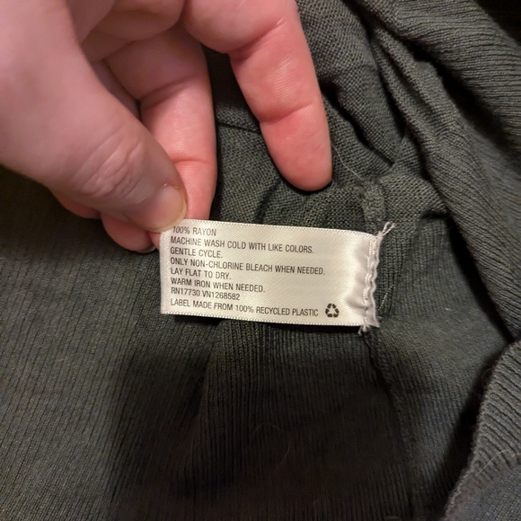 Women's button up cardigan army green - Picture 3 of 3